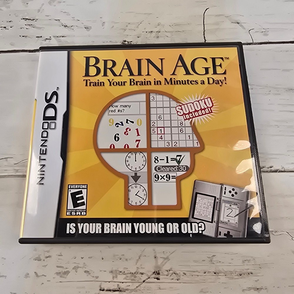 Brain Age Train Your Brain in Minutes a Day Nintendo DS CIB Sudoku Included